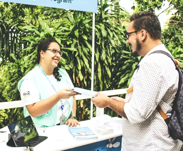 Barraca de informações do Brasil