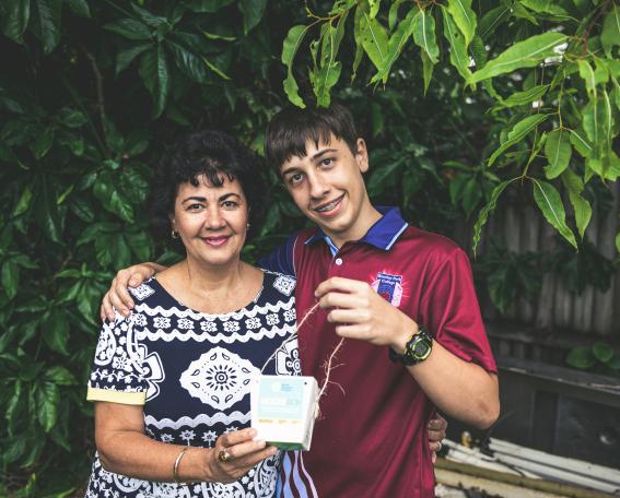 Ruben e sua mãe Anne