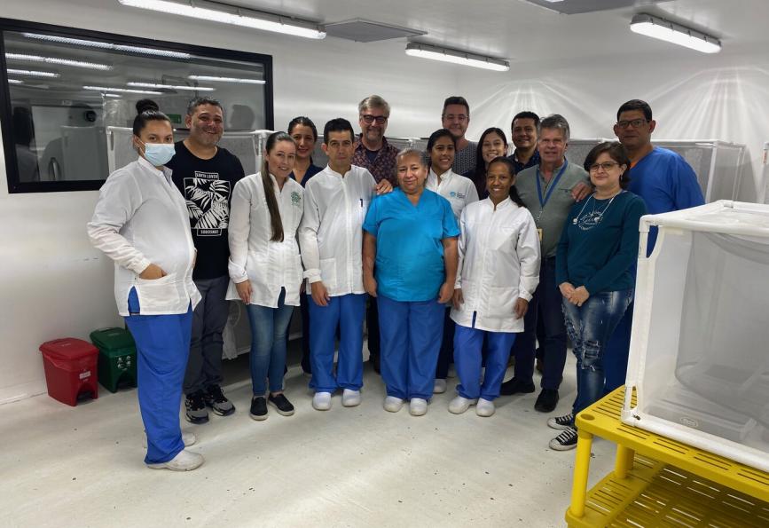 WMP equipe no laboratório