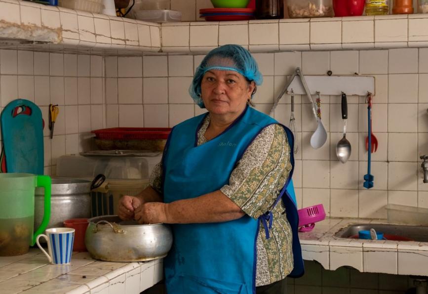 Mariela Hincapié, Gerente da Cozinha Comunitária e Presidente da Rede de Usuários da Rede de Saúde do Sudeste